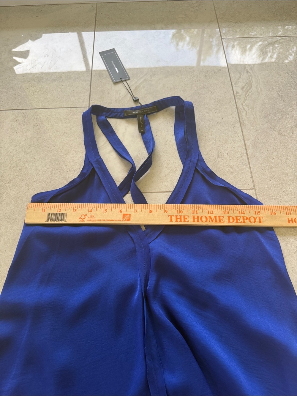 BCBGMaxAzria Royal Blue Racerback V-Neck Camisole NWT sz xs - Picture 3 of 10